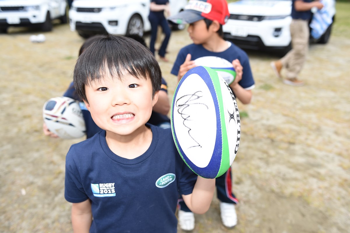 xxx during the Rugby World Cup Trophy Tour in partnership with Land Rover and DHL on May 22, 2014 in Tokyo, Japan.